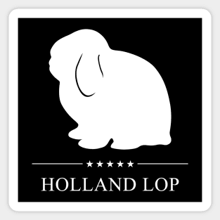 Holland Lop Rabbit White Silhouette Sticker